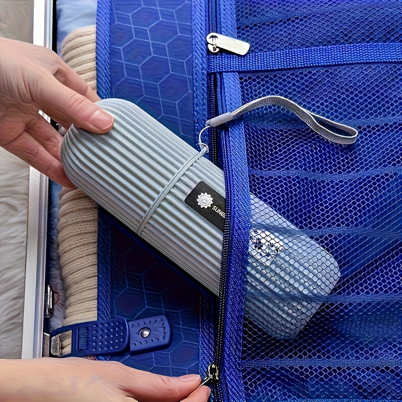 1pc portable lanyard travel toothbrush toothpaste storage