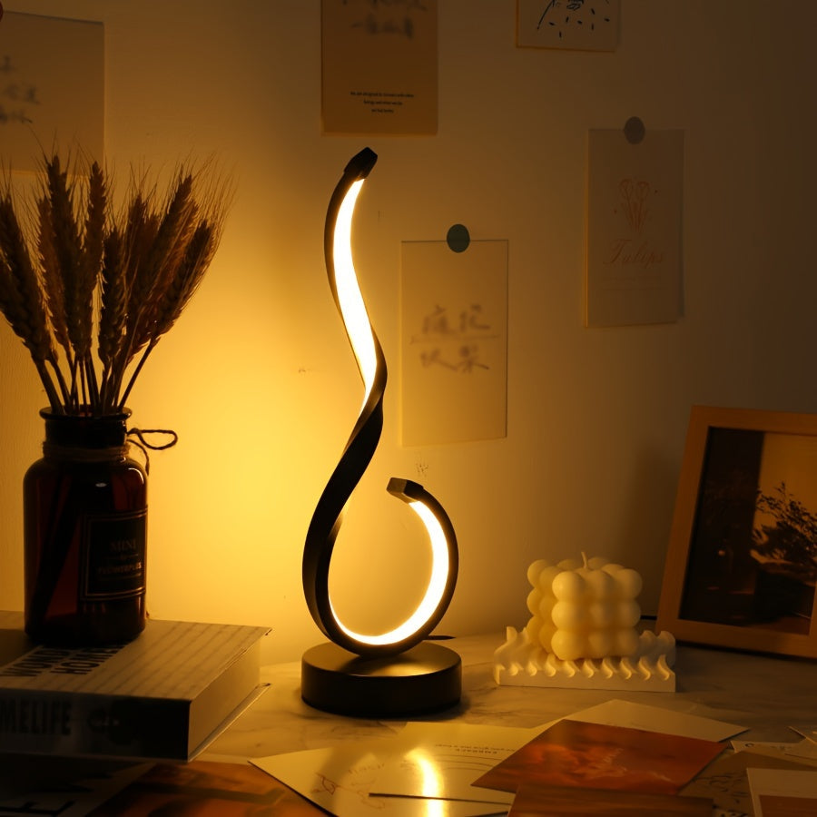 1pc minimalist modern iron usb three color dimmable desktop