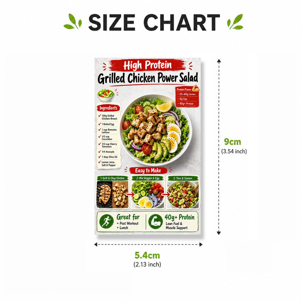 set high protein salad recipe cards   prep guide