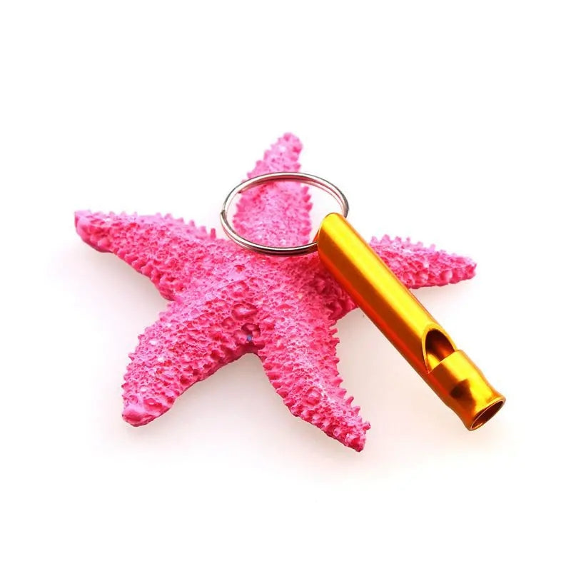 6pcs durable aluminum alloy mini whistles outdoor survival