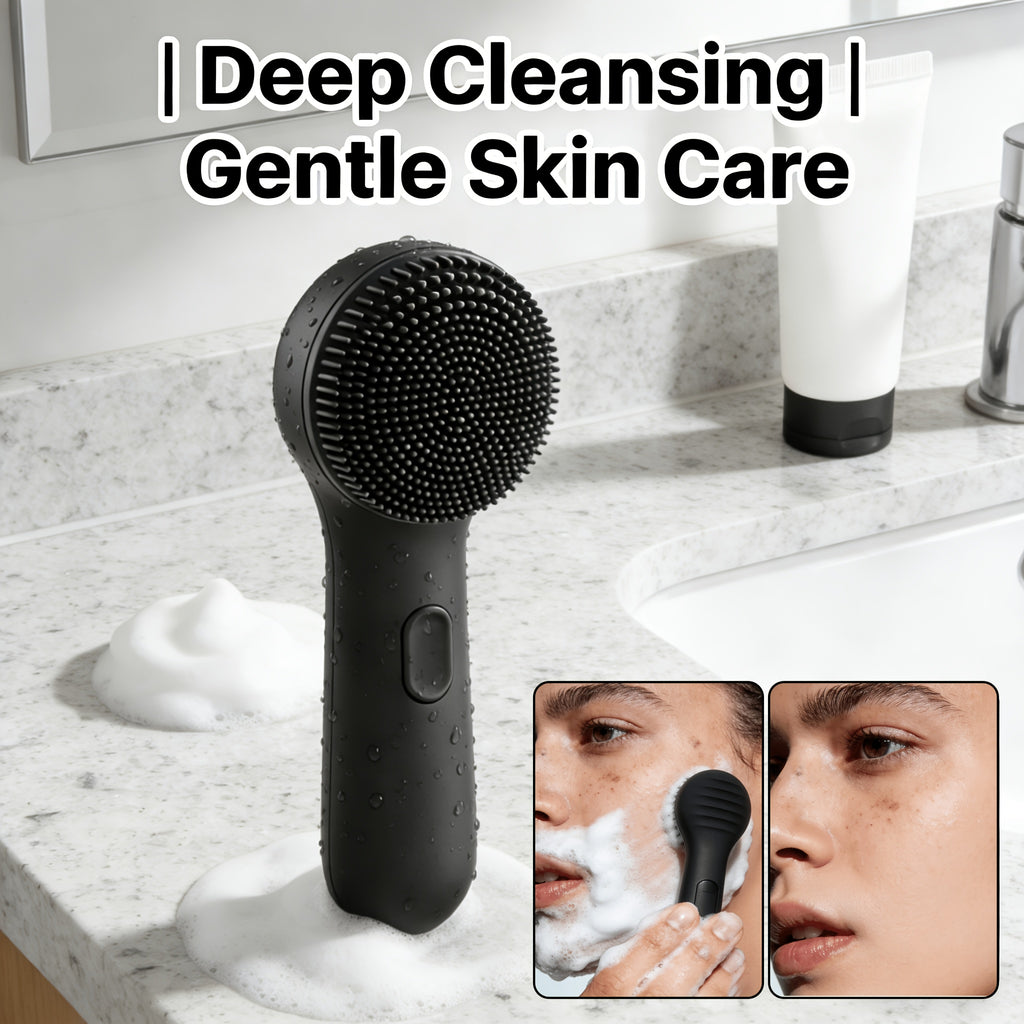 silicone facial cleansing brush electric face scrubber