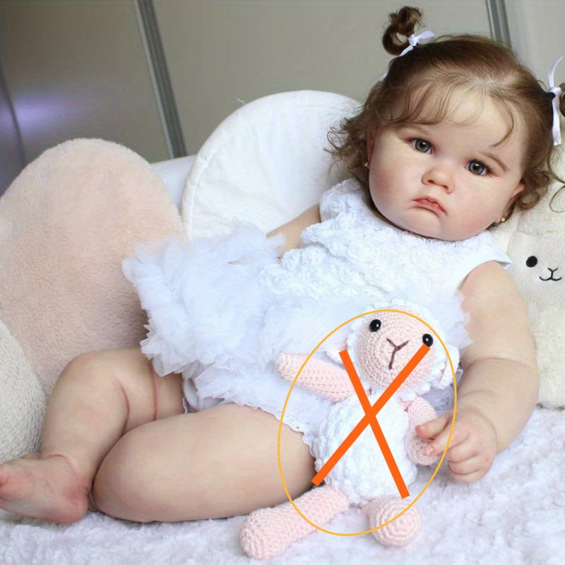 realistic 60cm 24inch soft vinyl   fat big doll 3d