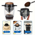 portable stainless steel reusable coffee filter foldable