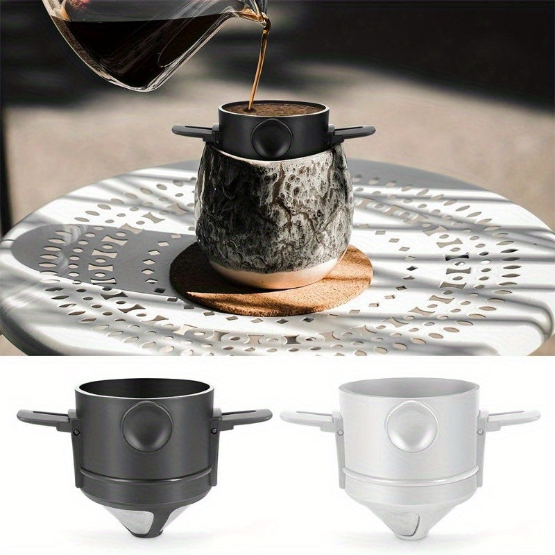 portable stainless steel reusable coffee filter foldable