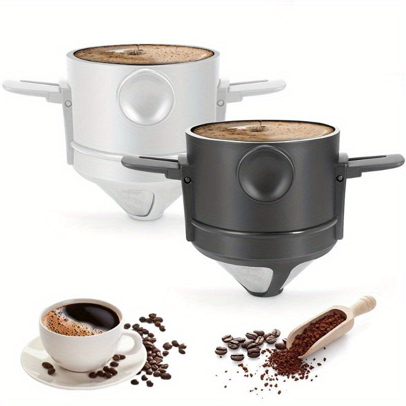 portable stainless steel reusable coffee filter foldable