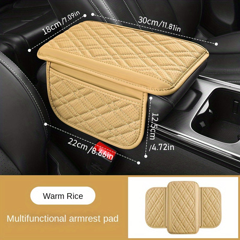 breathable pu leather car armrest cushion multifunctional
