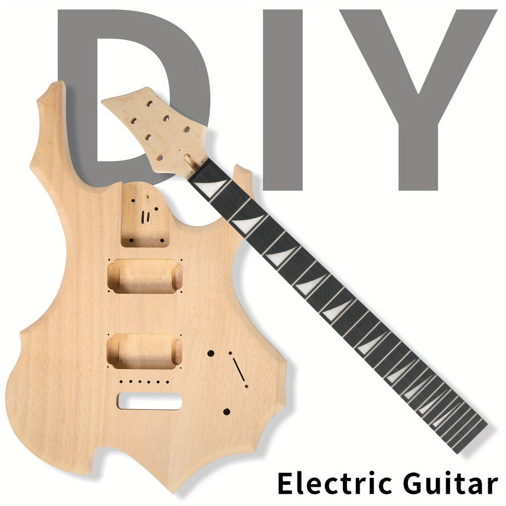 diy 6 string flame shaped style electric guitar kits