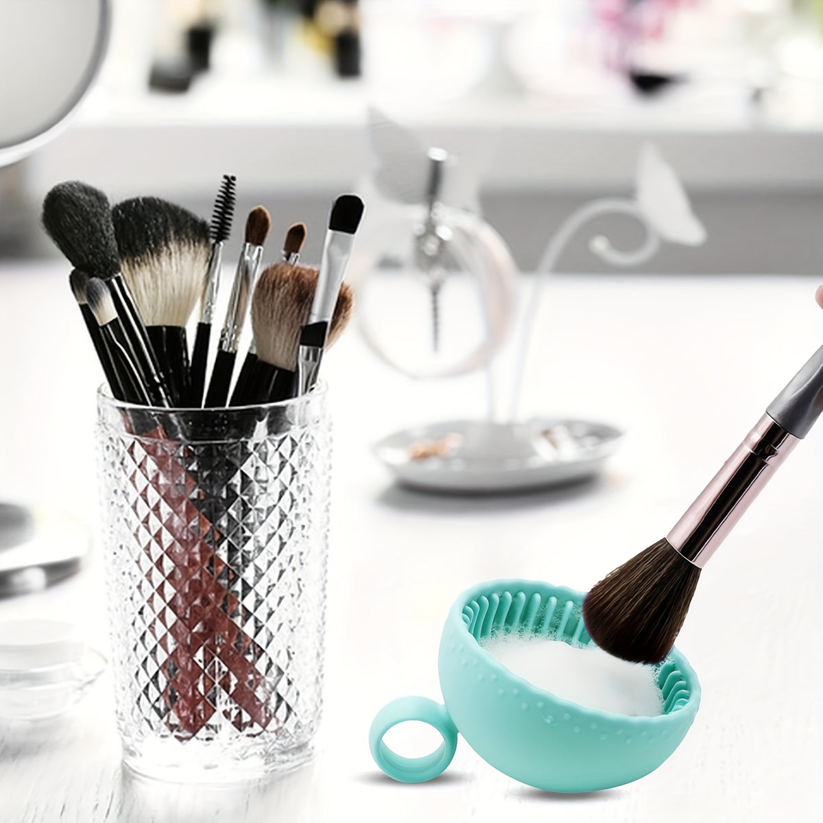 makeup brush cleaner bowl 1pc unscented brush