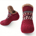 1 pair mens sherpa fluffy warm winter socks slippers non