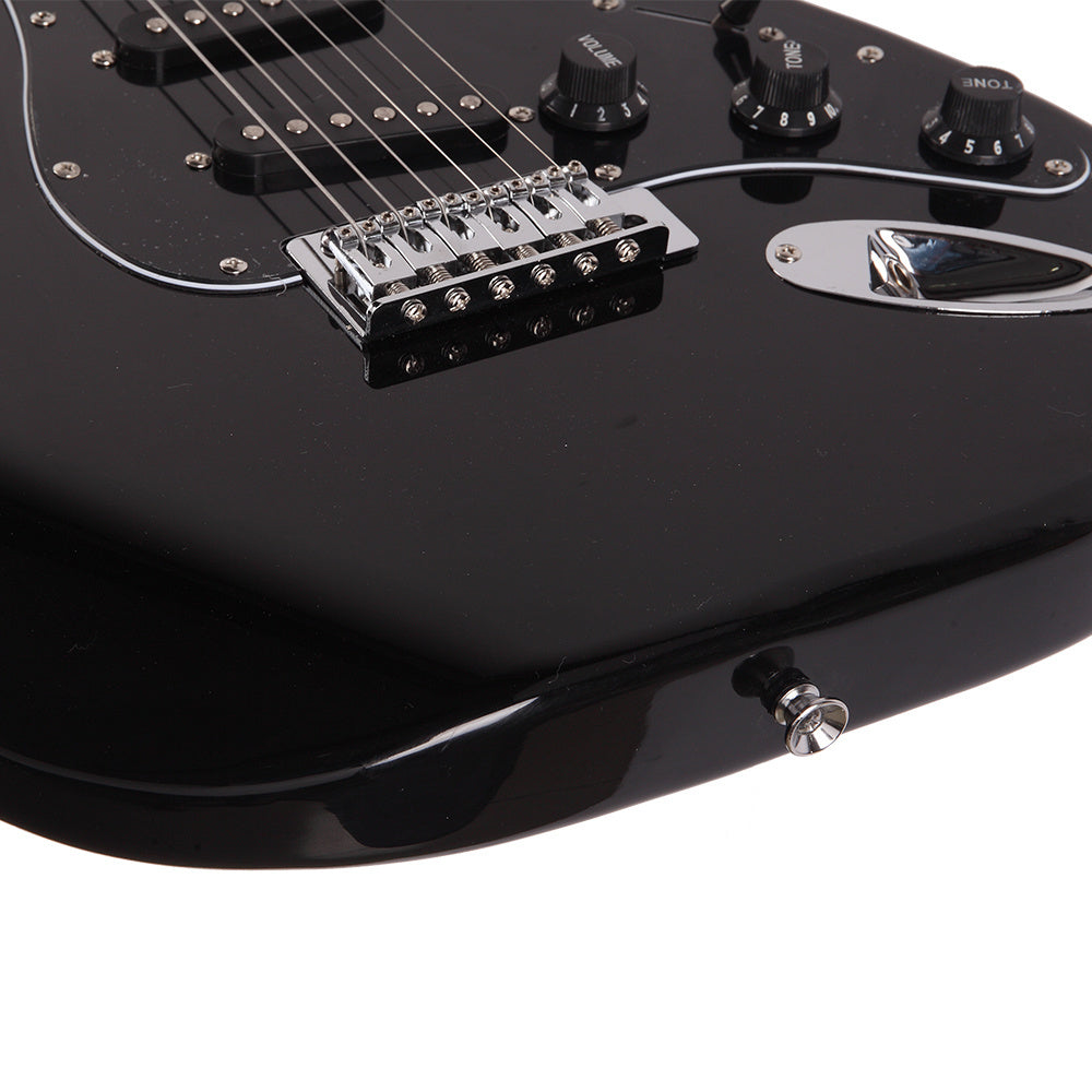 ast stylish electric guitar kit black pickguard black