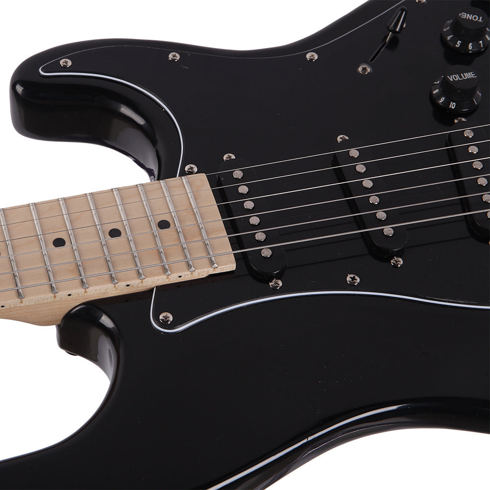 ast stylish electric guitar kit black pickguard black