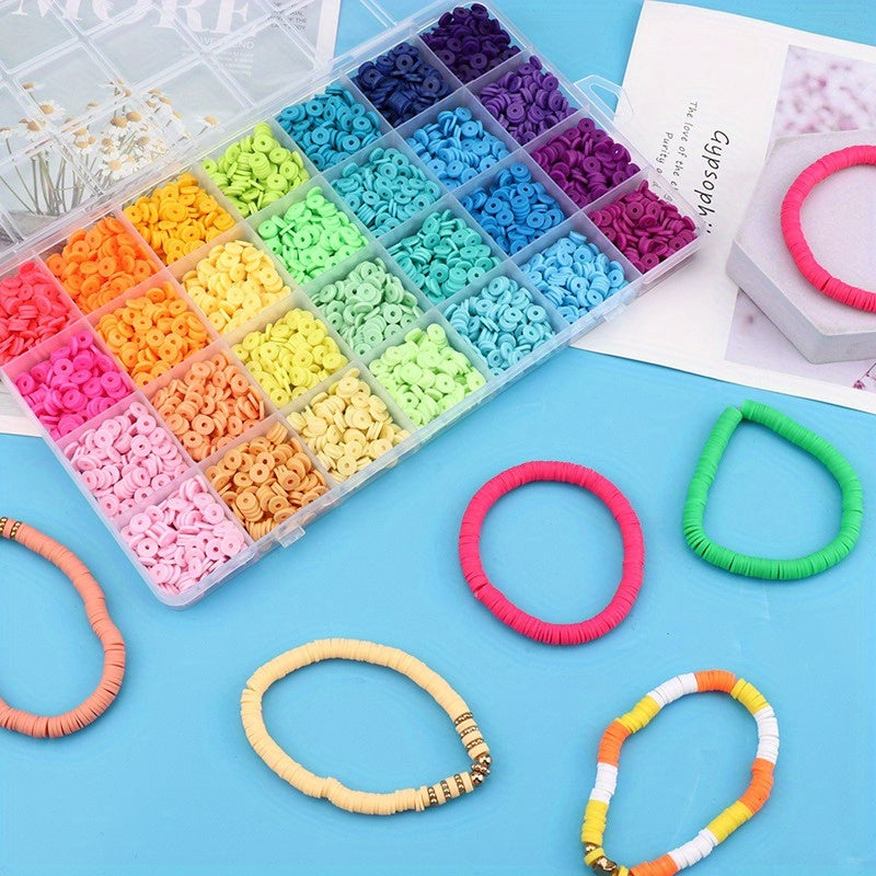 2190pcs 5100pcs clay beads bracelet making kit polymer beads