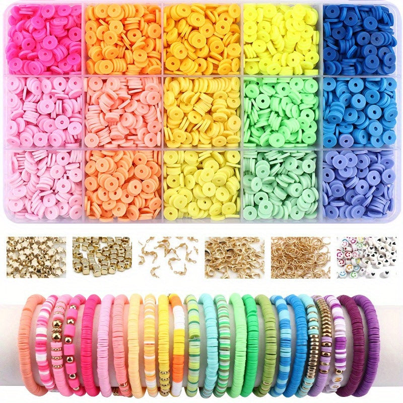 2190pcs 5100pcs clay beads bracelet making kit polymer beads