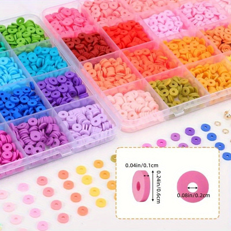 2190pcs 5100pcs clay beads bracelet making kit polymer beads