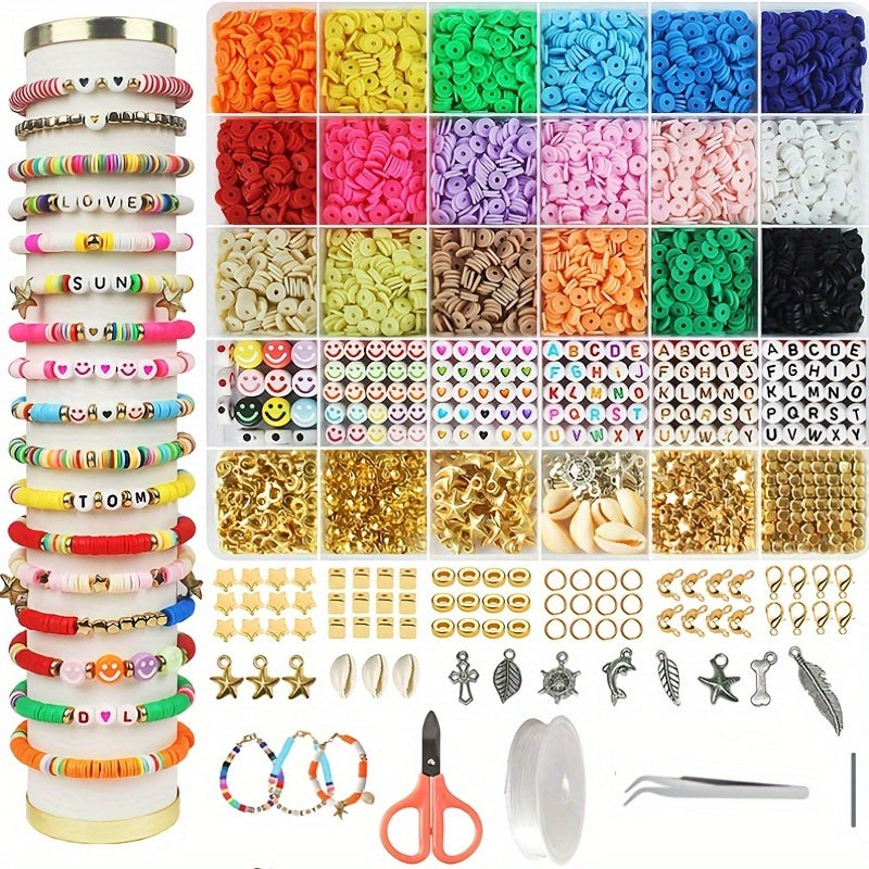 5120pcs clay bead bracelet making kit polymer clay beads diy