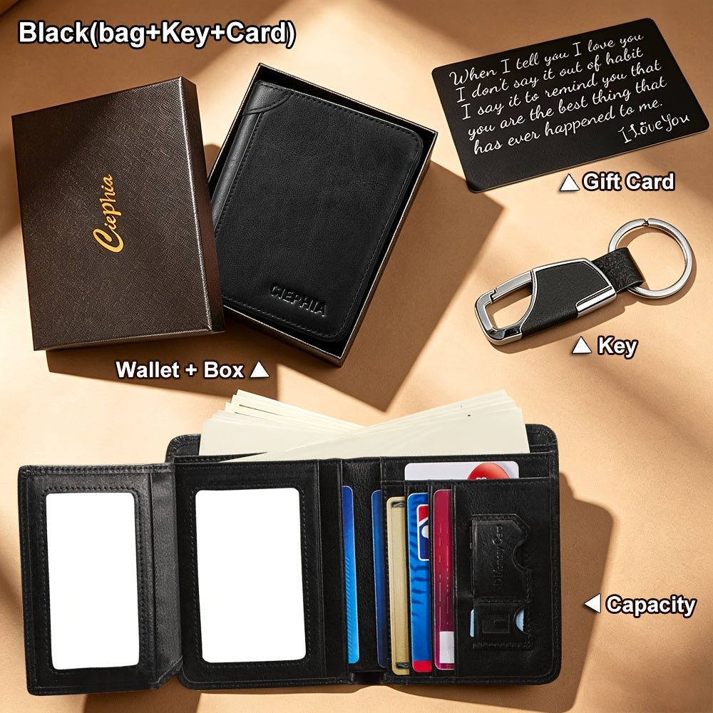 rfid leather wallet fathers day gifts men rfid blocking