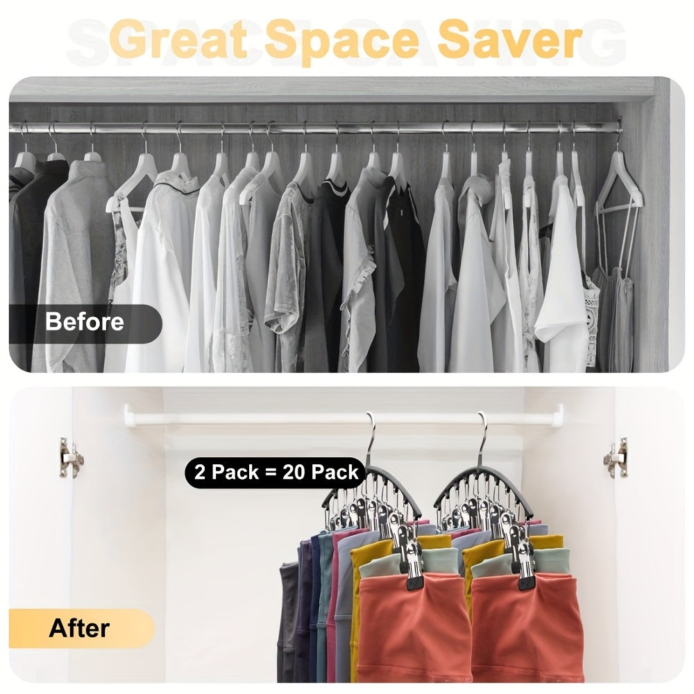 legging organizer closet metal yoga pants hangers 10 clips