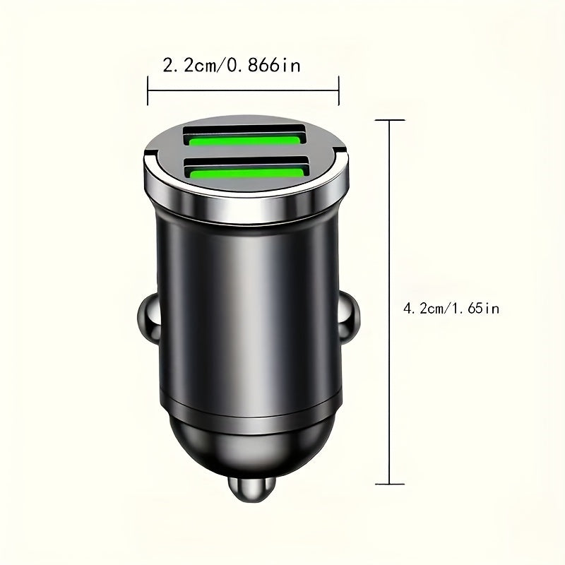 200w dual port mini usb car charger 5a rapid charging two
