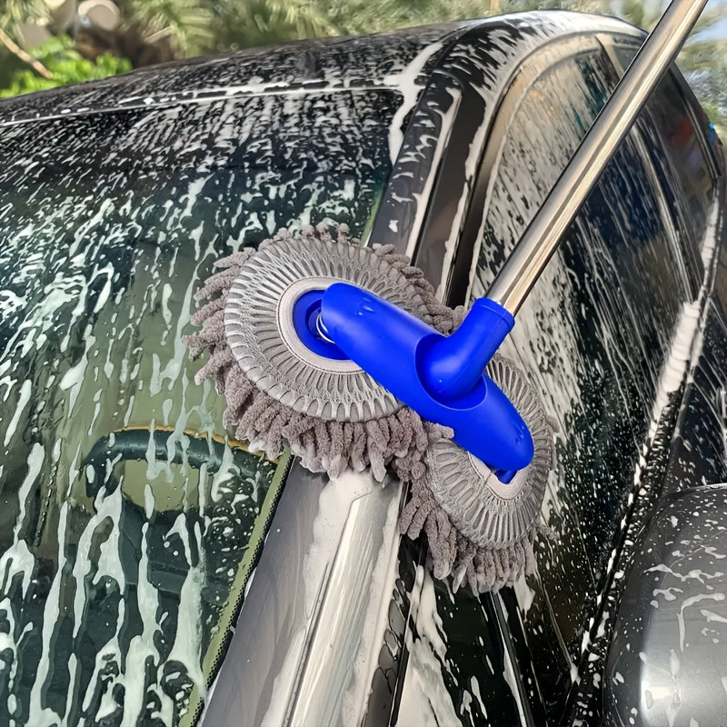 car wash mop retractable long handle double head car wash