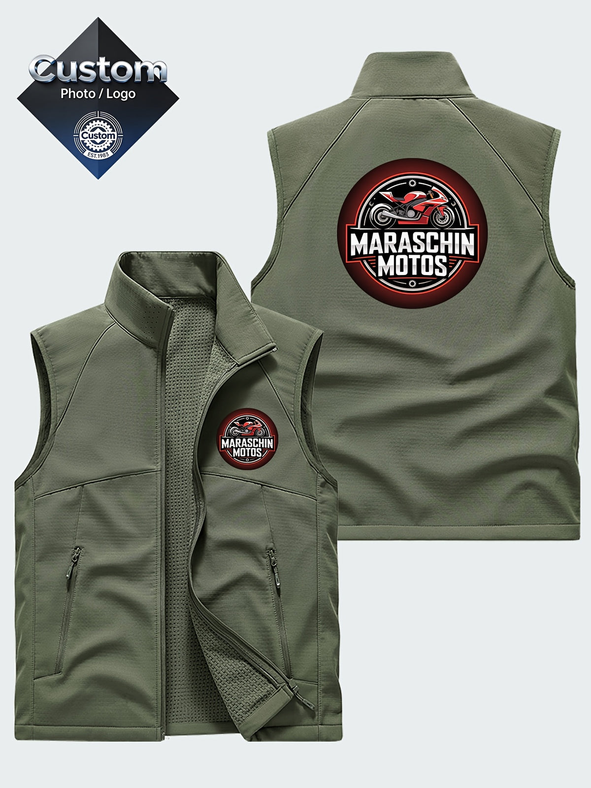 custom vest size reference data outdoor vest bib overcoat