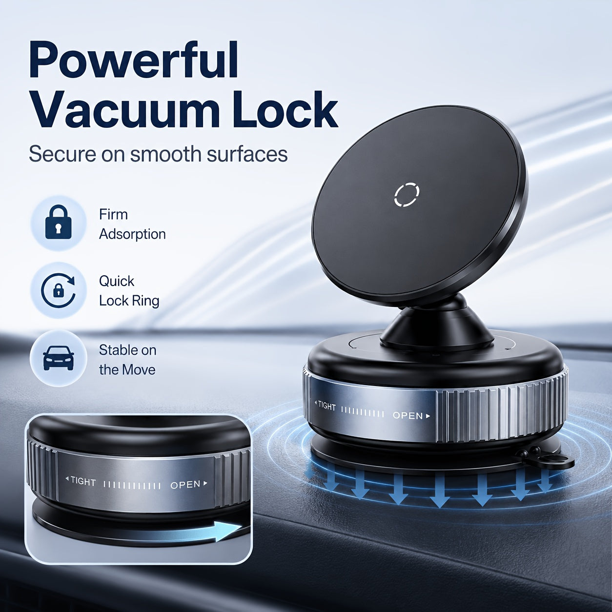 2 in 1high adjustable foldable magnetic phone mount 360