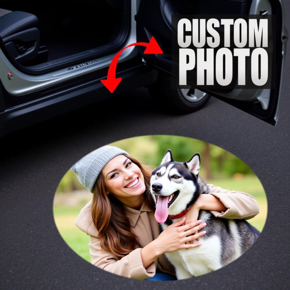 4pcs car welcome lights design photo led clear projection
