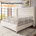 upholstered platform bed frame 50 inch velvet