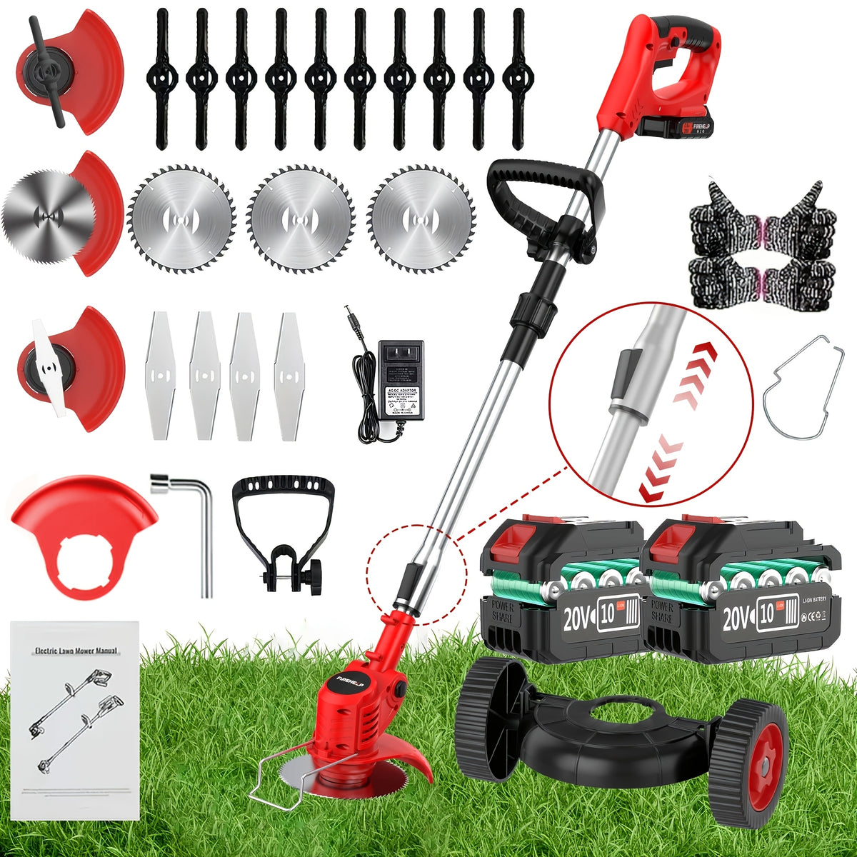 3in1 cordless lawn trimmer multi functional electric trimmer