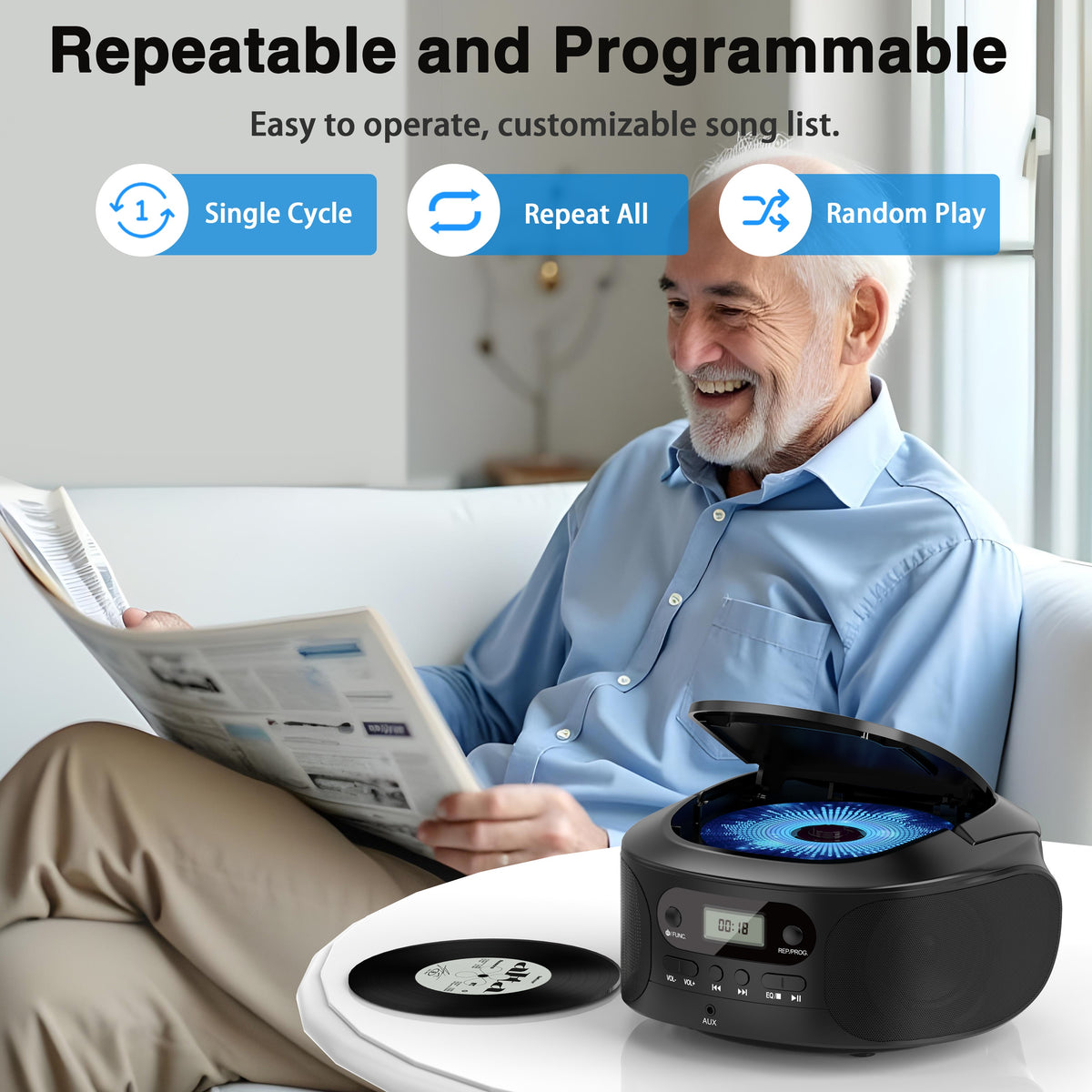 portable cd player boombox cd cd r cd rw compatible