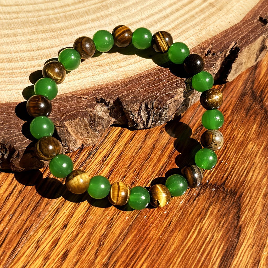 natural   tigers eye stone bracelet handmade bohemian