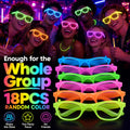 random 16  in dark party glasses neon green purple