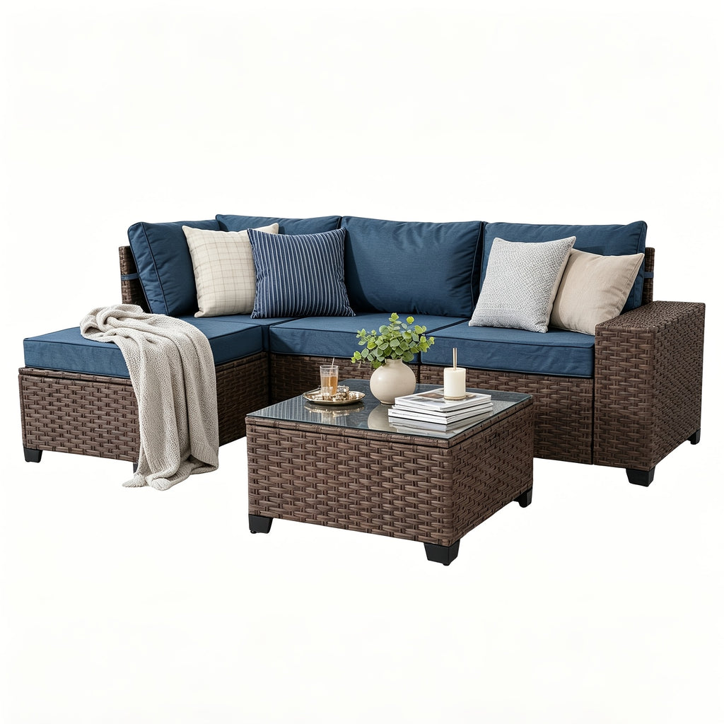 7pcs 5pcs outdoor patio furniture sectional sofa