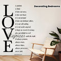 love patient kind an inspirational wall sticker decorating