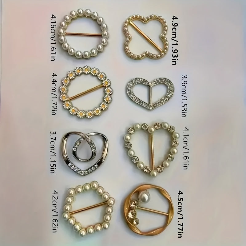 6pcs random color sparkling   t shirt clips elegant