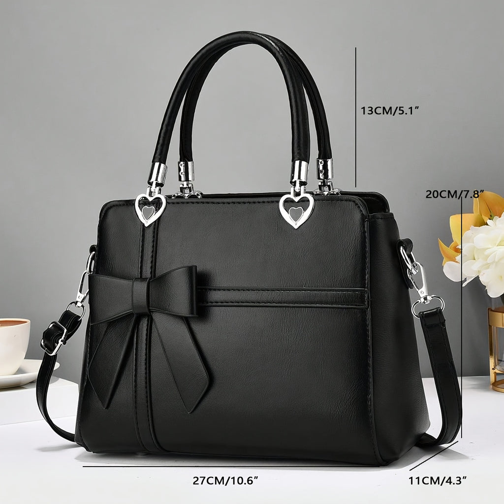 solid color bowknot handbag bags luggage temu