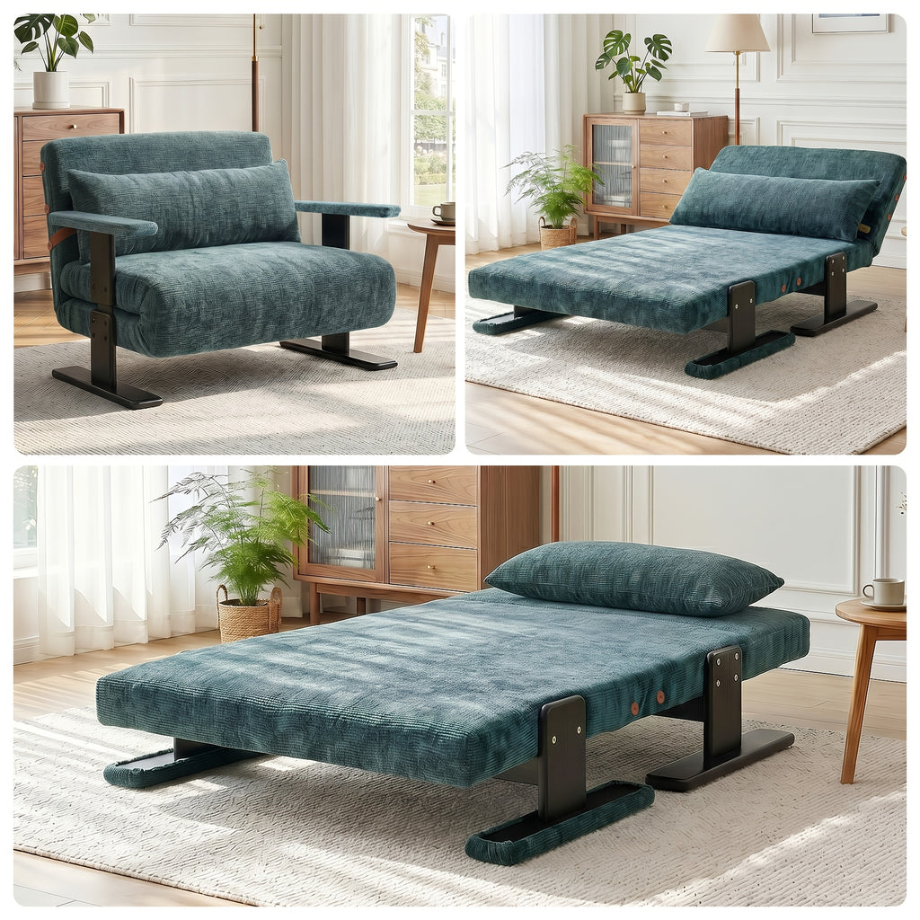 3 in 1 convertible sleeper chair bed   folding single