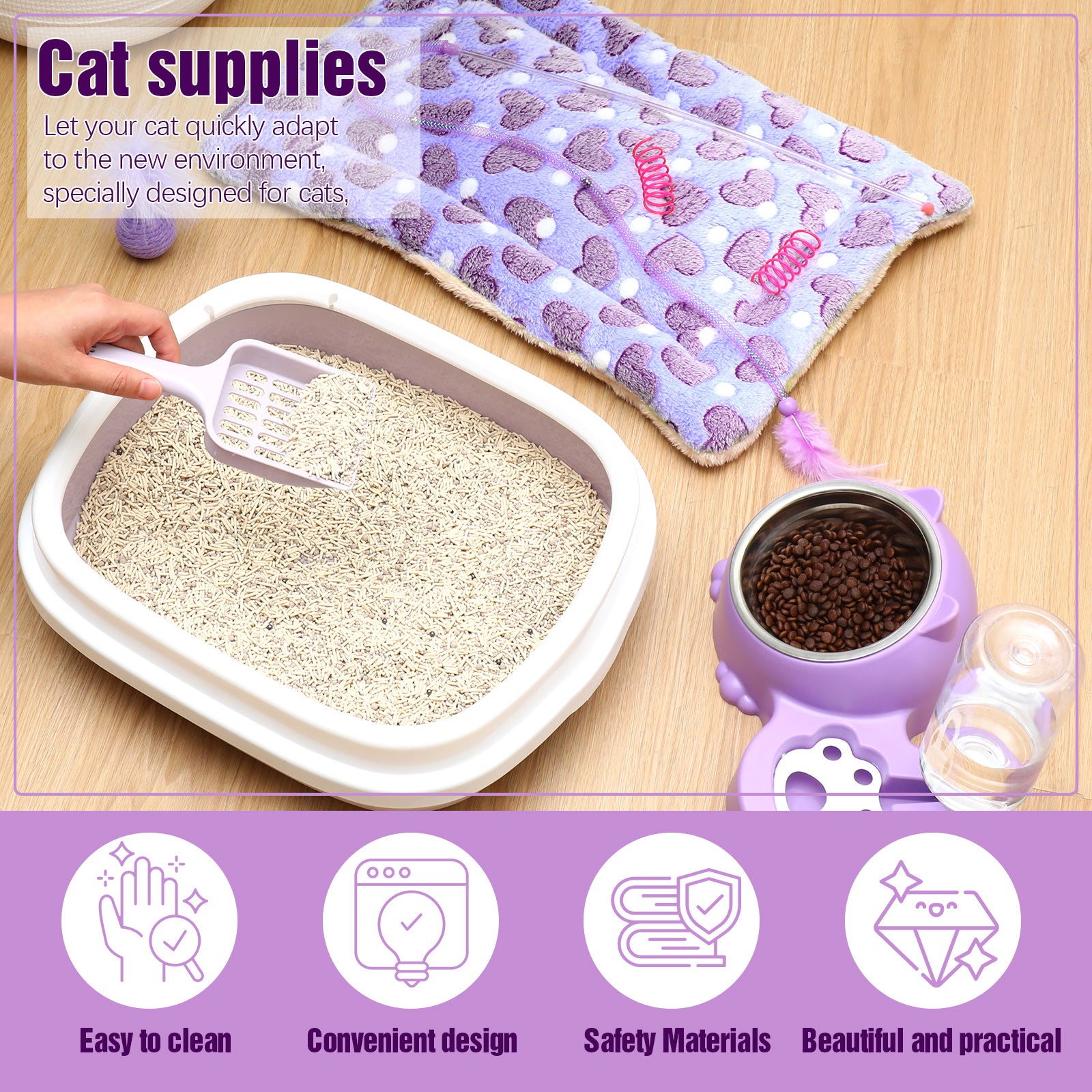 1 set kitten starter kit 10pcs cat starter kit indoor cats