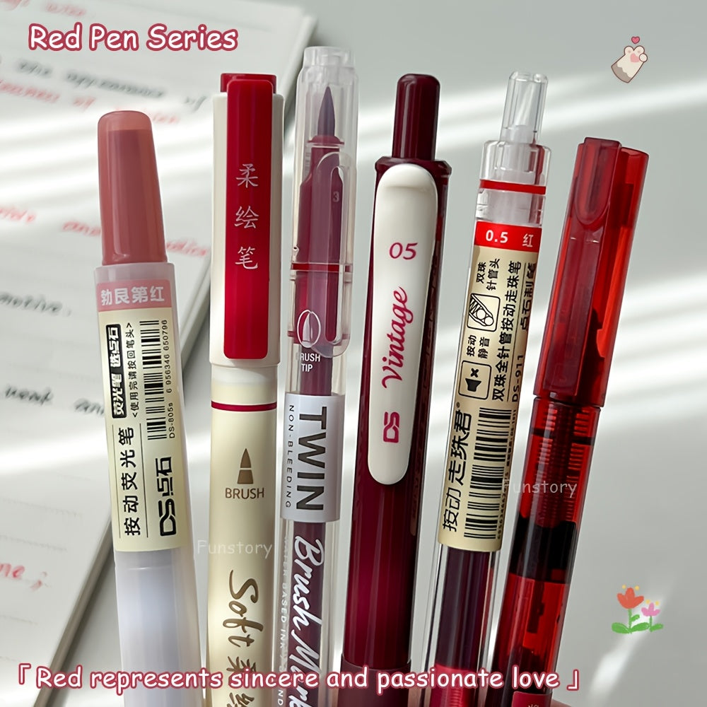 6pcs gel pen colored   calligraphy pens 0 5mm fine