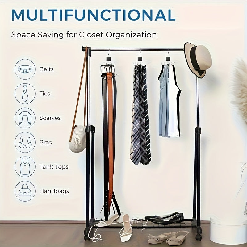 multi functional large capacity belt hanger rotating wooden