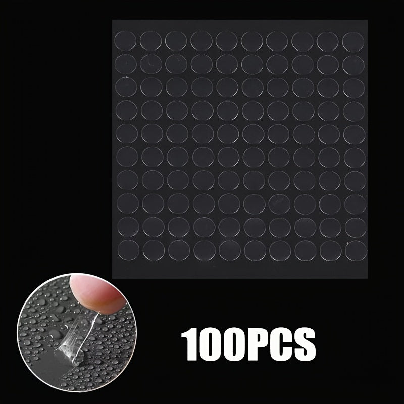 100 200 300 1100pcs round fully transparent double sided