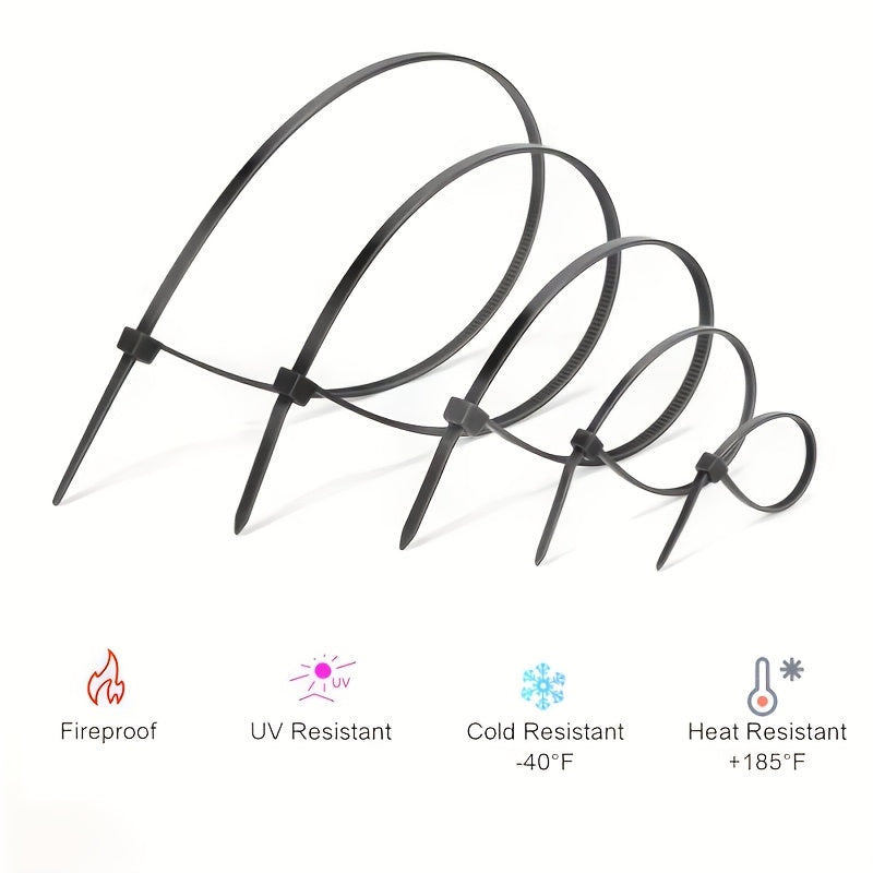 400pcs   heavy duty outdoor assorted cable ties