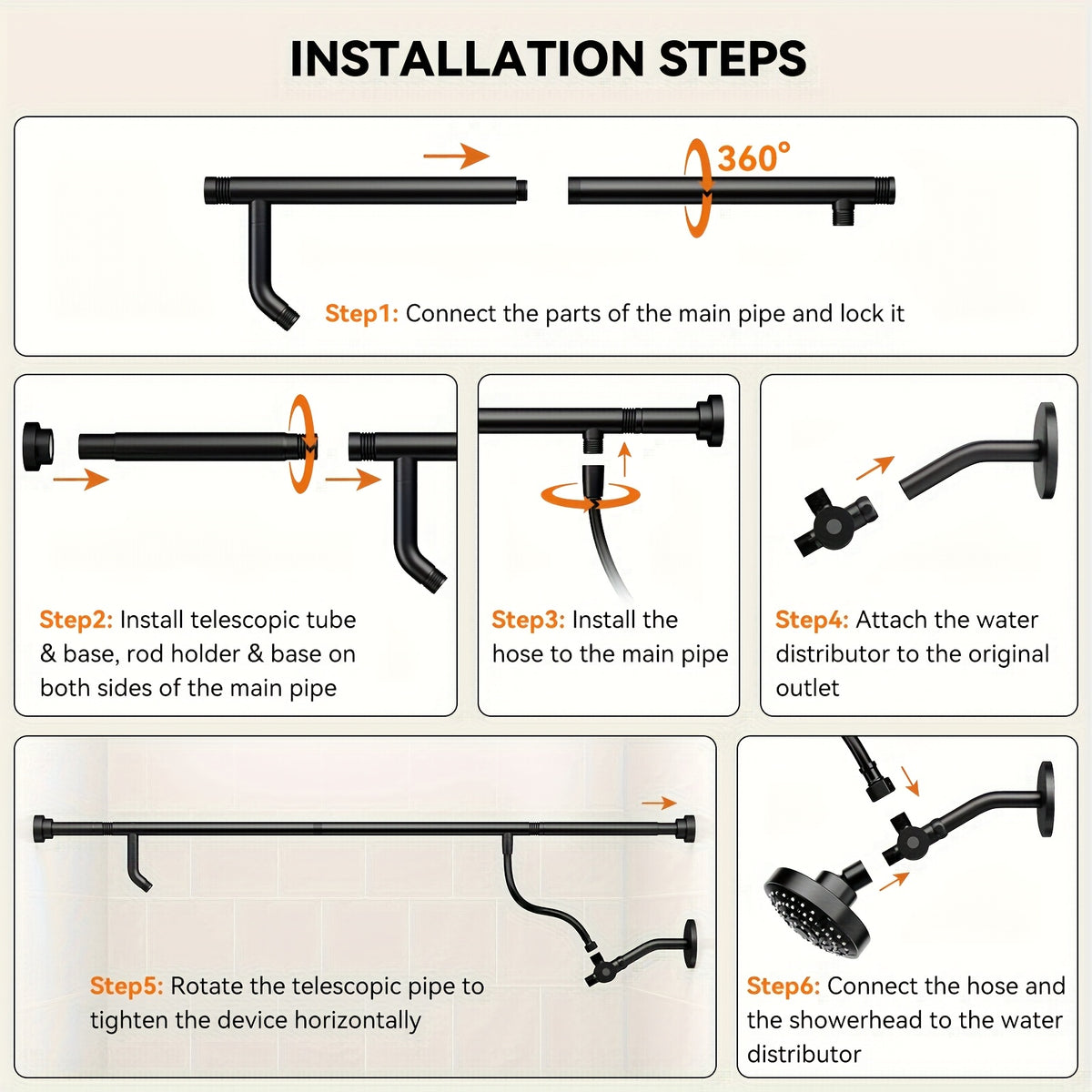 dual shower head system couples high pressure shower heads 3