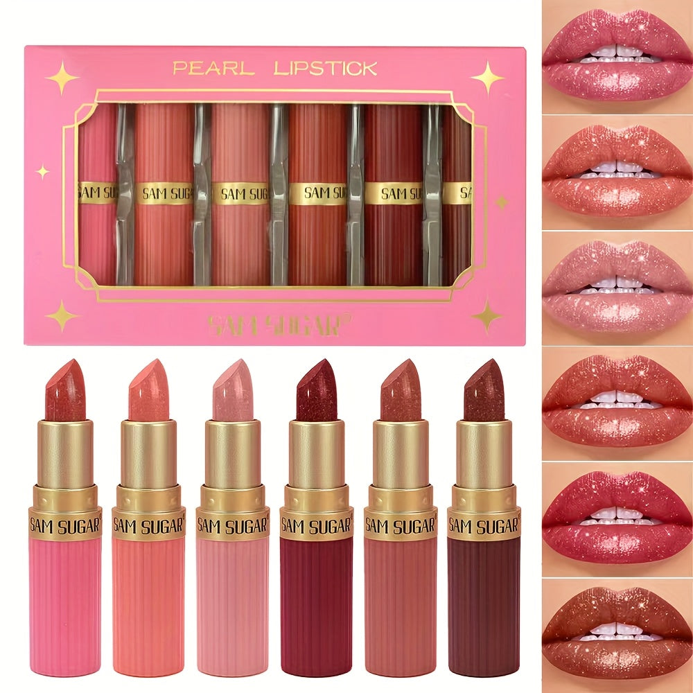 new product lipstick makeup set six pearlescent