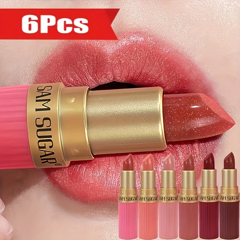 new product lipstick makeup set six pearlescent