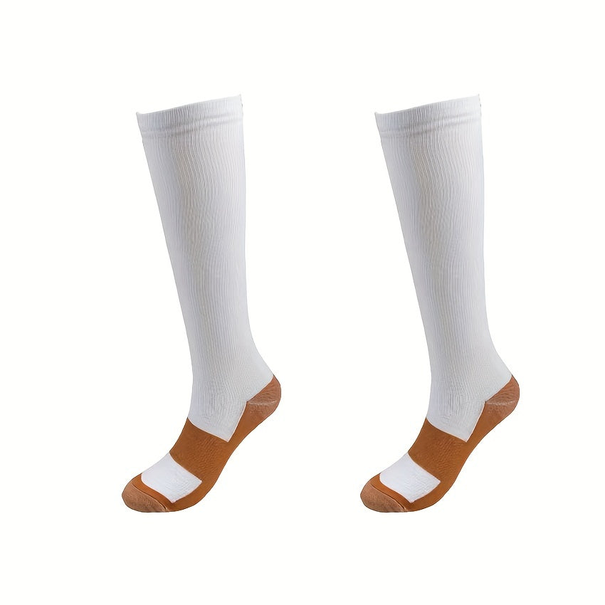 copper compression socks men women anti fatigue knee high