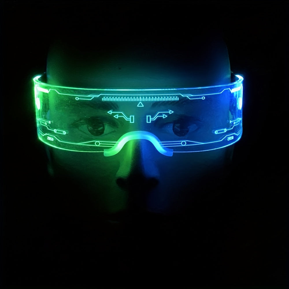 led visor glasses featuring   colors