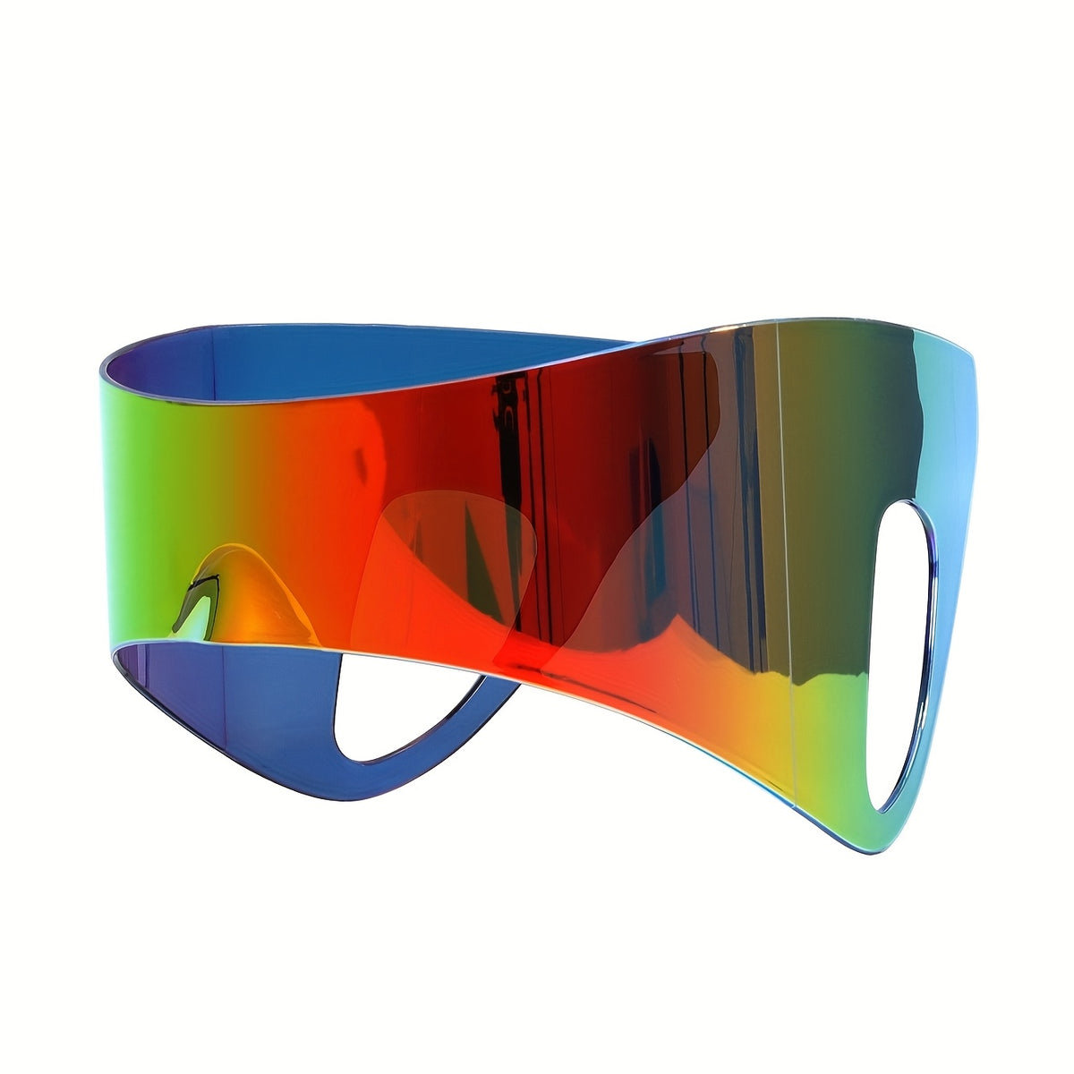 unisex oversized wrap around rimless   mask fashion