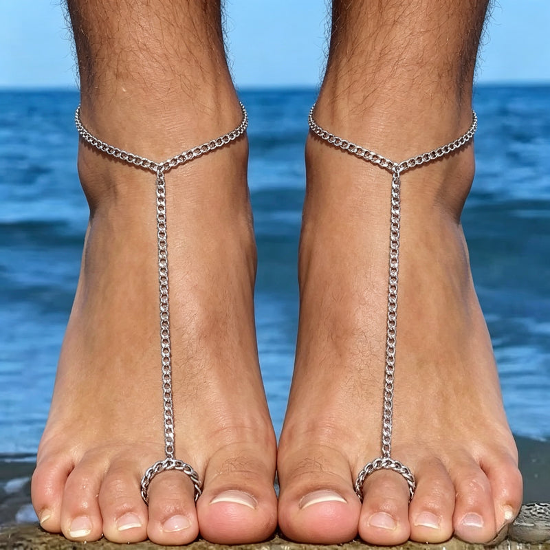 1pc 2pcs mens minimalist   chain anklet 304 stainless