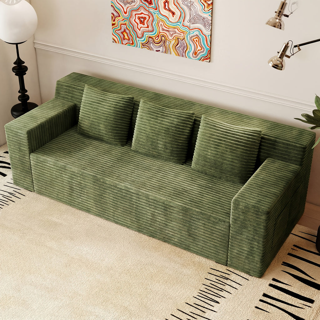 71 inch modern   no wooden frame living room sofa