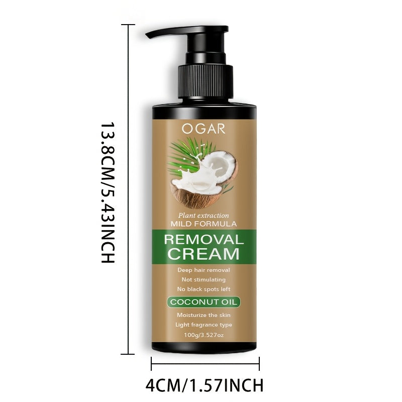coconut oil hair removal cream containing coconut aloe vera